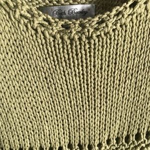 Beth Bowley green sleeveless knitted dress